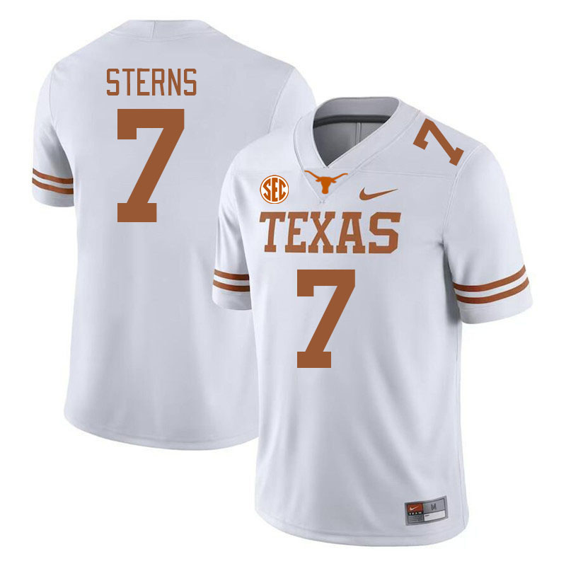 # 7 Caden Sterns Texas Longhorns Jerseys Football Stitched-White